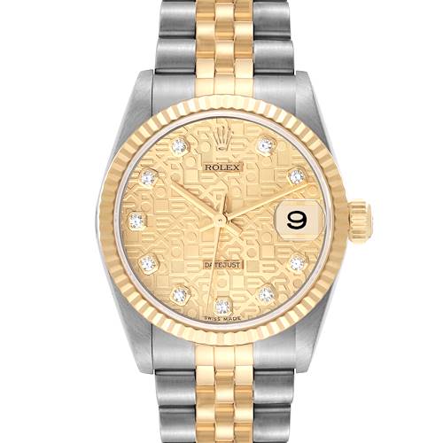 Photo of Rolex Datejust Midsize 31 Steel Yellow Gold Diamond Ladies Watch 78273