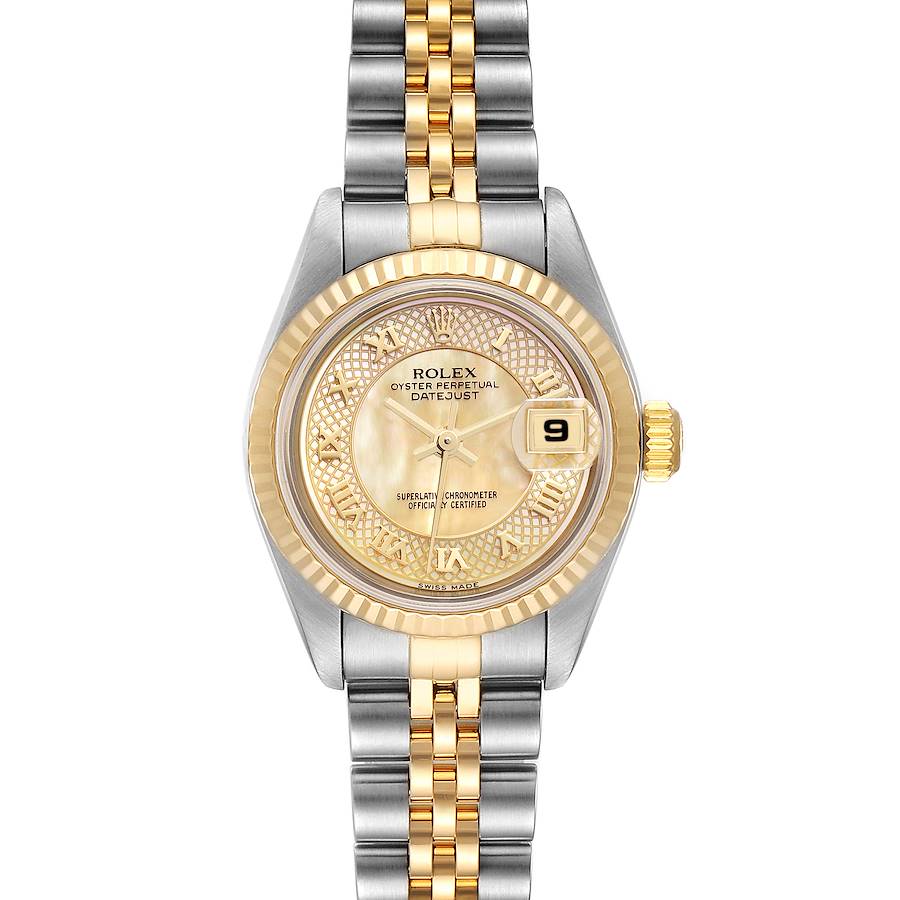 Rolex Datejust Steel Yellow Gold Decorated MOP Dial Ladies Watch 79173 SwissWatchExpo