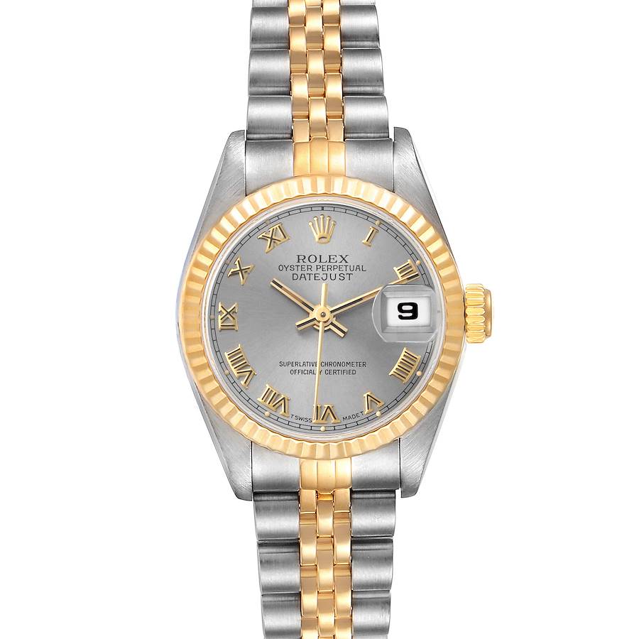 Rolex Datejust Steel Yellow Gold Fluted Bezel Ladies Watch 69173 Box Papers SwissWatchExpo