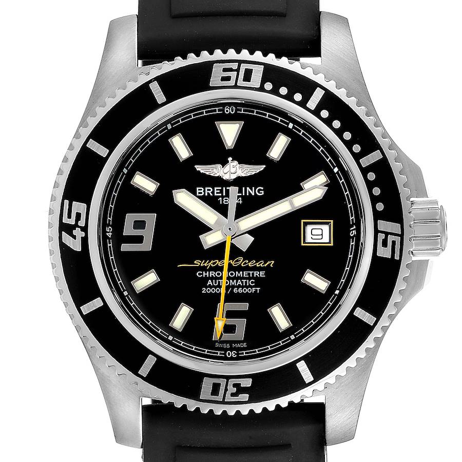 Breitling Aeromarine Superocean 44 Yellow Hand Watch A17391 Box SwissWatchExpo