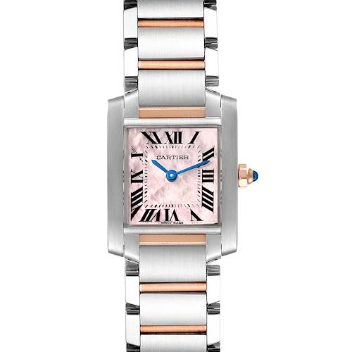 Photo of Cartier Tank Francaise Steel Rose Gold MOP Dial Watch W51027Q4