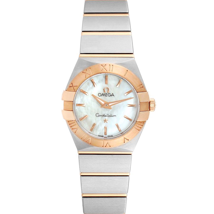 Omega Constellation MOP Steel Rose Gold Ladies Watch 123.20.24.60.05.001 SwissWatchExpo