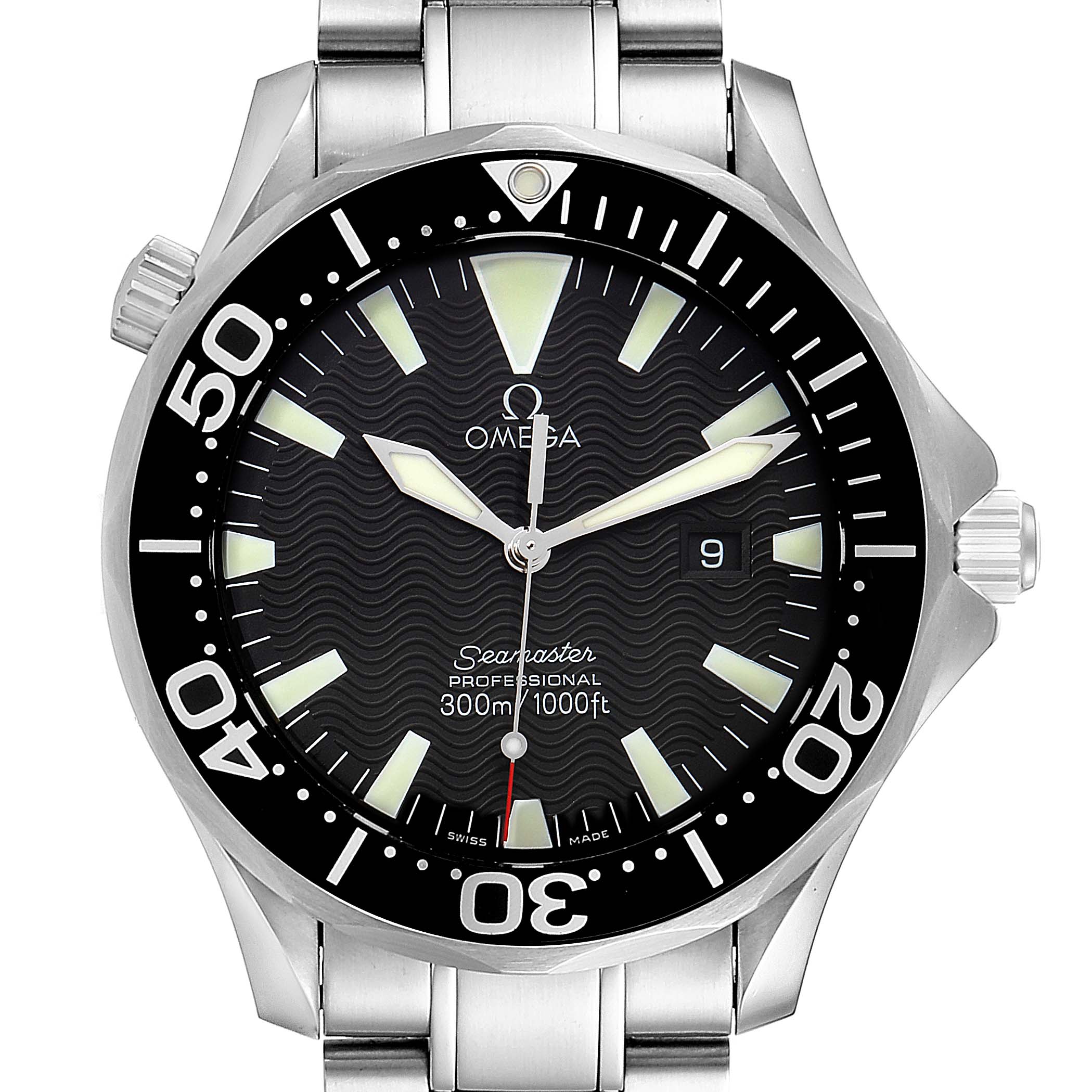 Omega Seamaster 41mm Black Dial Stainless Steel Mens Watch 2264.50.00