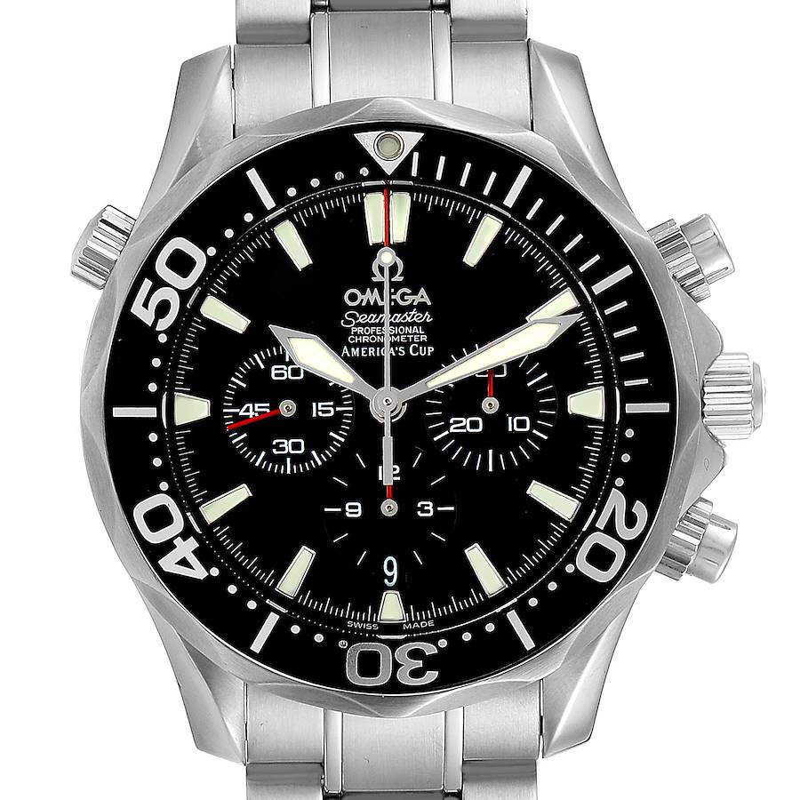 Omega Seamaster Chronograph Black Dial Watch 2594.52.00 SwissWatchExpo