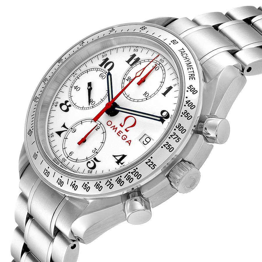 omega speedmaster chronograph white dial