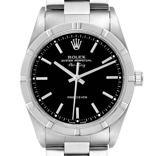Photo of Rolex Air King 34 Black Dial Oyster Bracelet Steel Mens Watch 14010
