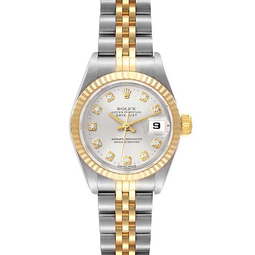 Photo of Rolex Datejust 26mm Steel Yellow Gold Silver Diamond Ladies Watch 69173