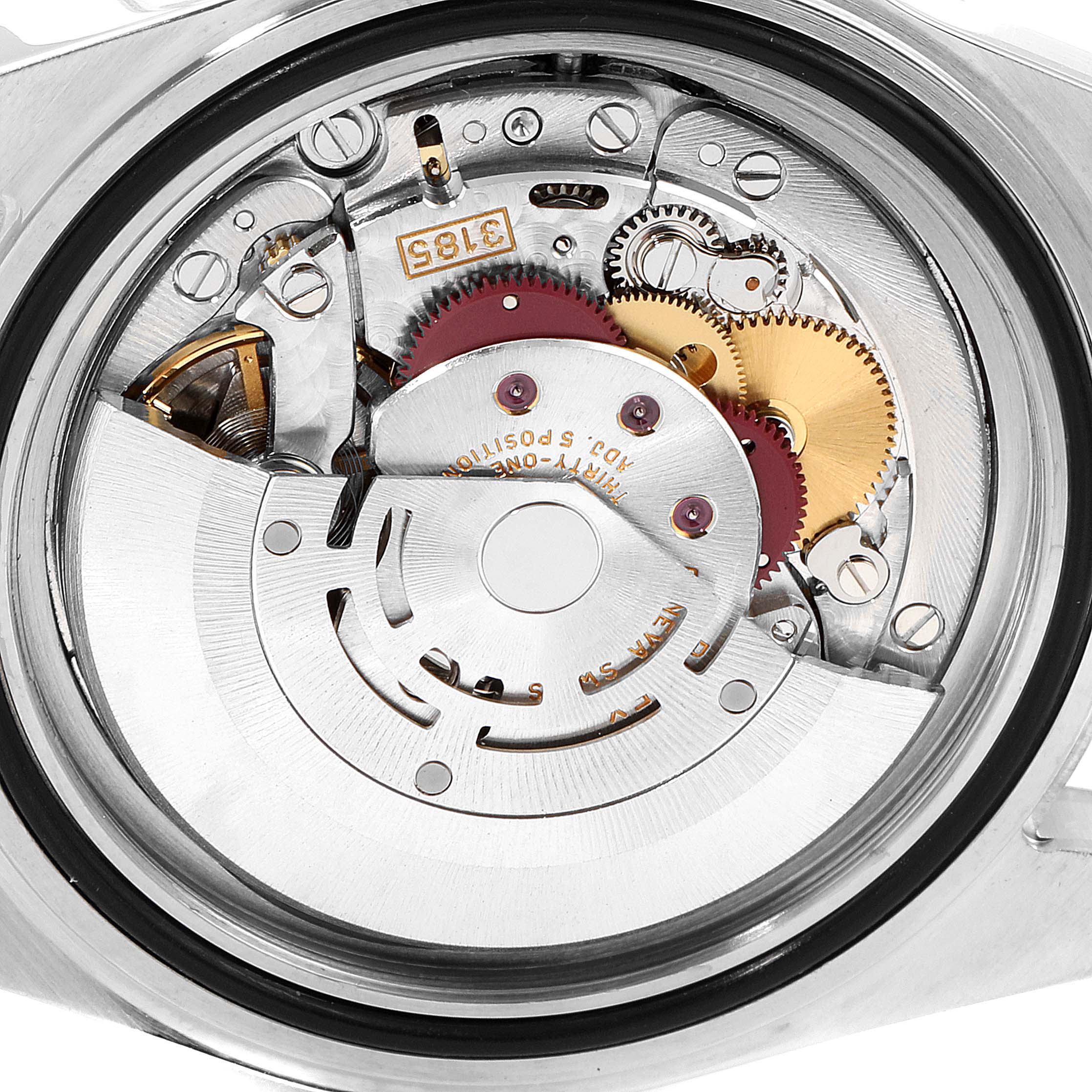 This image displays the internal mechanical movement of a Rolex Explorer 16570 Men
s Stainless Steel White Dial 16570 Men
s Stainless Steel White Dial watch.