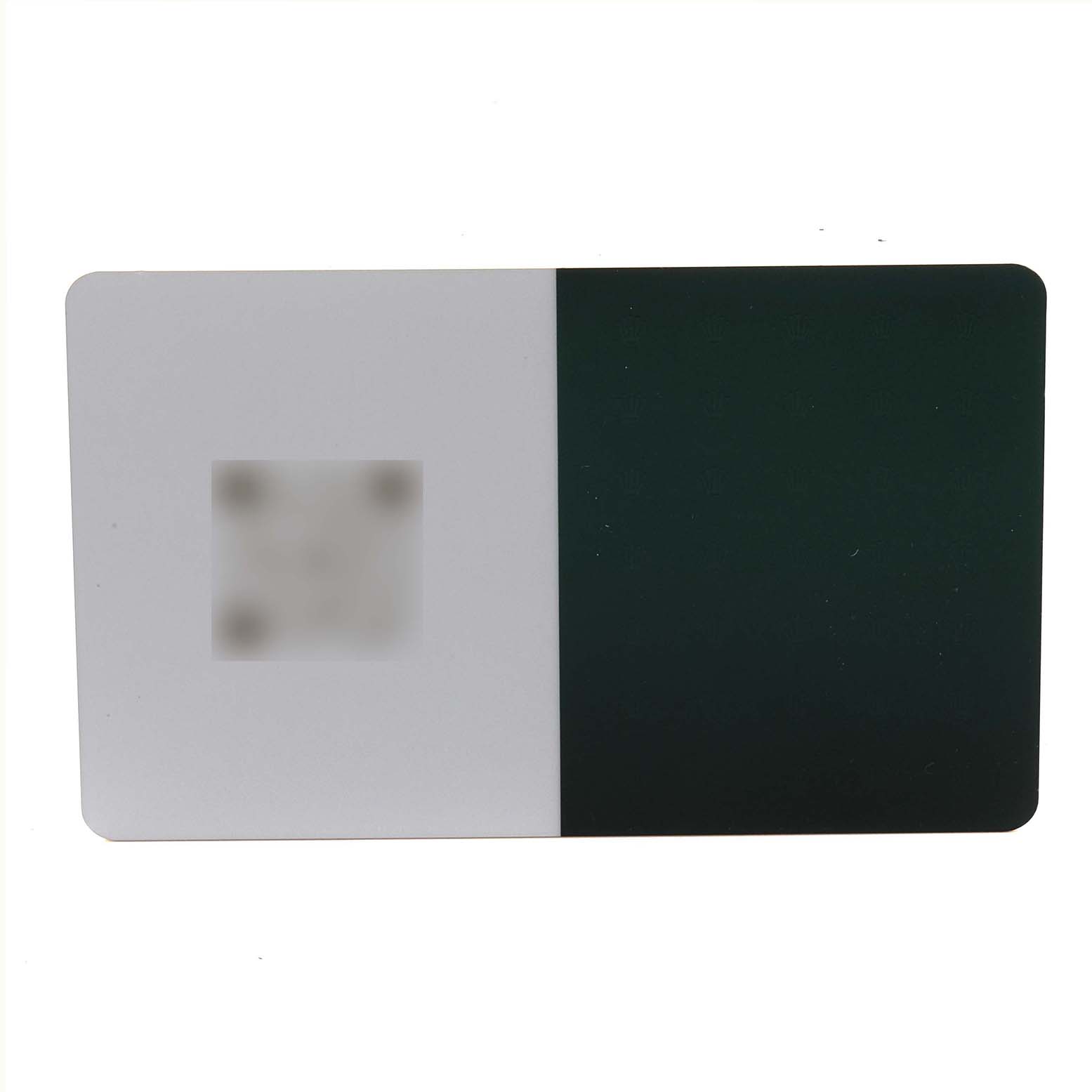 This image shows the guarantee card for a Rolex Submariner 16618 Men
s Yellow Gold Black Dial 16618 Men
s Yellow Gold Black Dial.