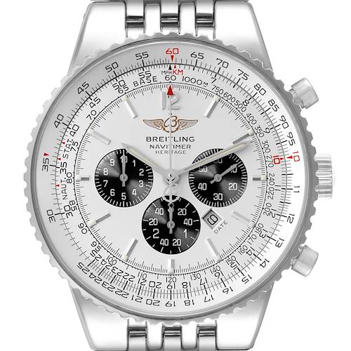 Photo of Breitling Navitimer Heritage Silver Dial Steel Mens Watch A35340 Box Papers