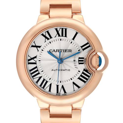 Photo of Cartier Ballon Bleu 33 Automatic Rose Gold Silver Dial Ladies Watch WGBB0042