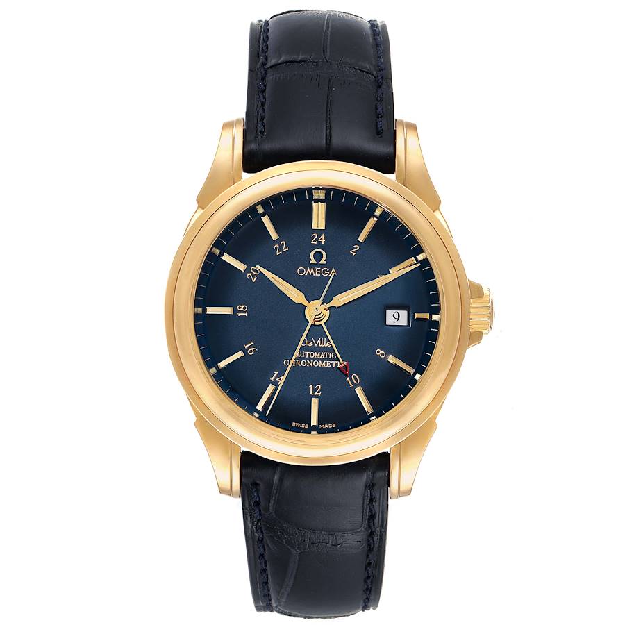 Omega DeVille Co-Axial Chronometer Yellow Gold Mens Watch 4633.80.00 Box Card SwissWatchExpo
