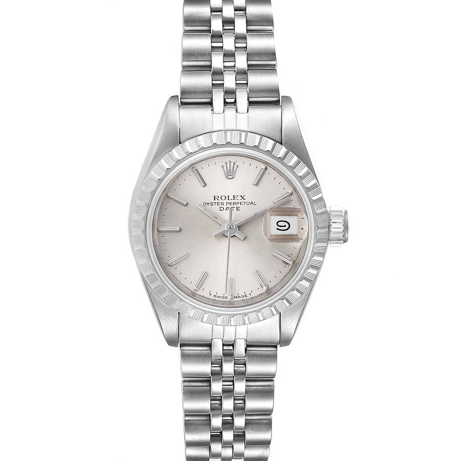 Rolex Date Silver Dial Jubilee Bracelet Steel Ladies Watch 69240 SwissWatchExpo