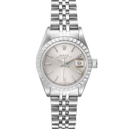 Photo of Rolex Date Silver Dial Jubilee Bracelet Steel Ladies Watch 69240