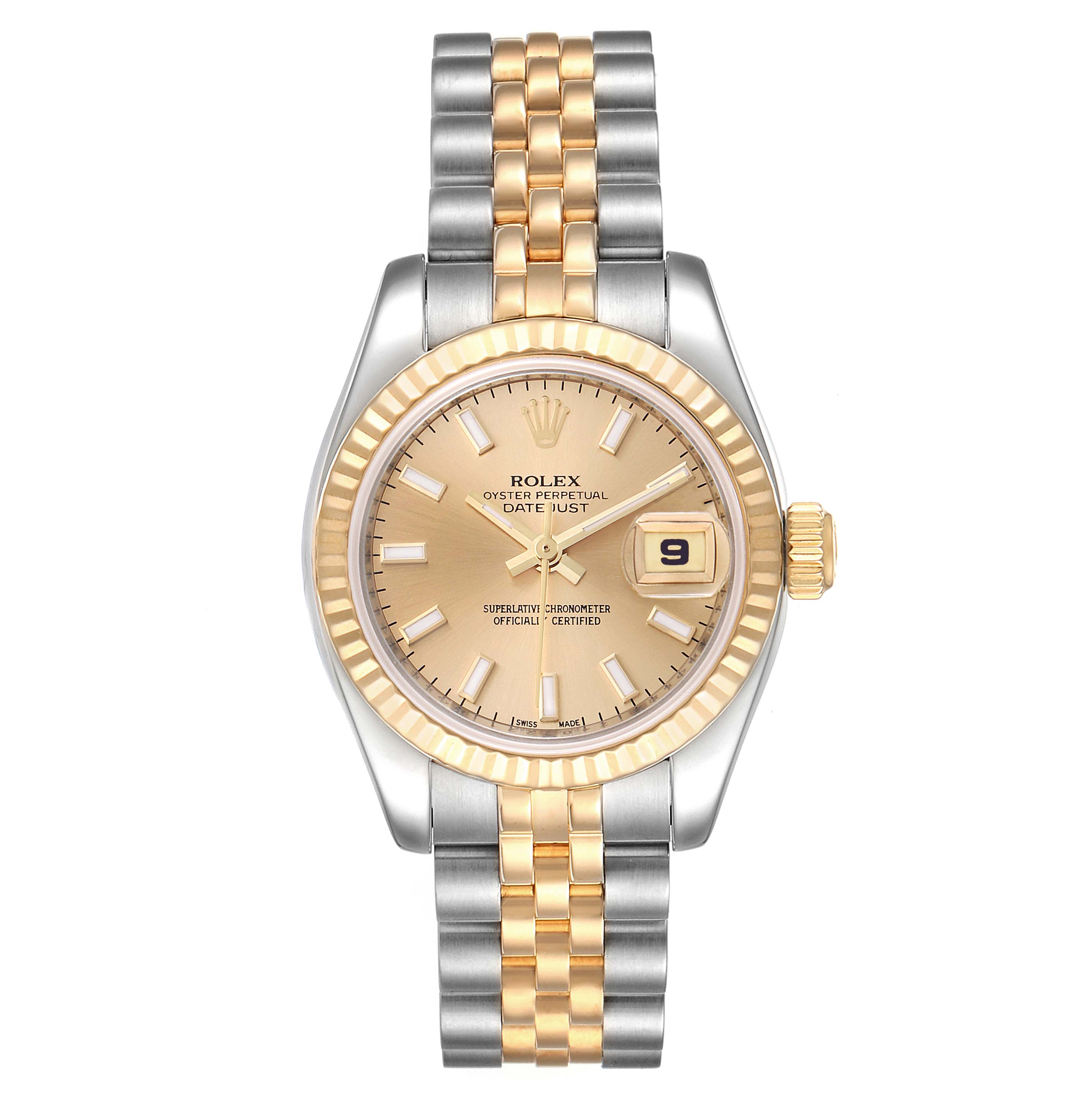 ROLEX Stainless Steel & 18K Yellow Gold 26mm Datejust 179173
