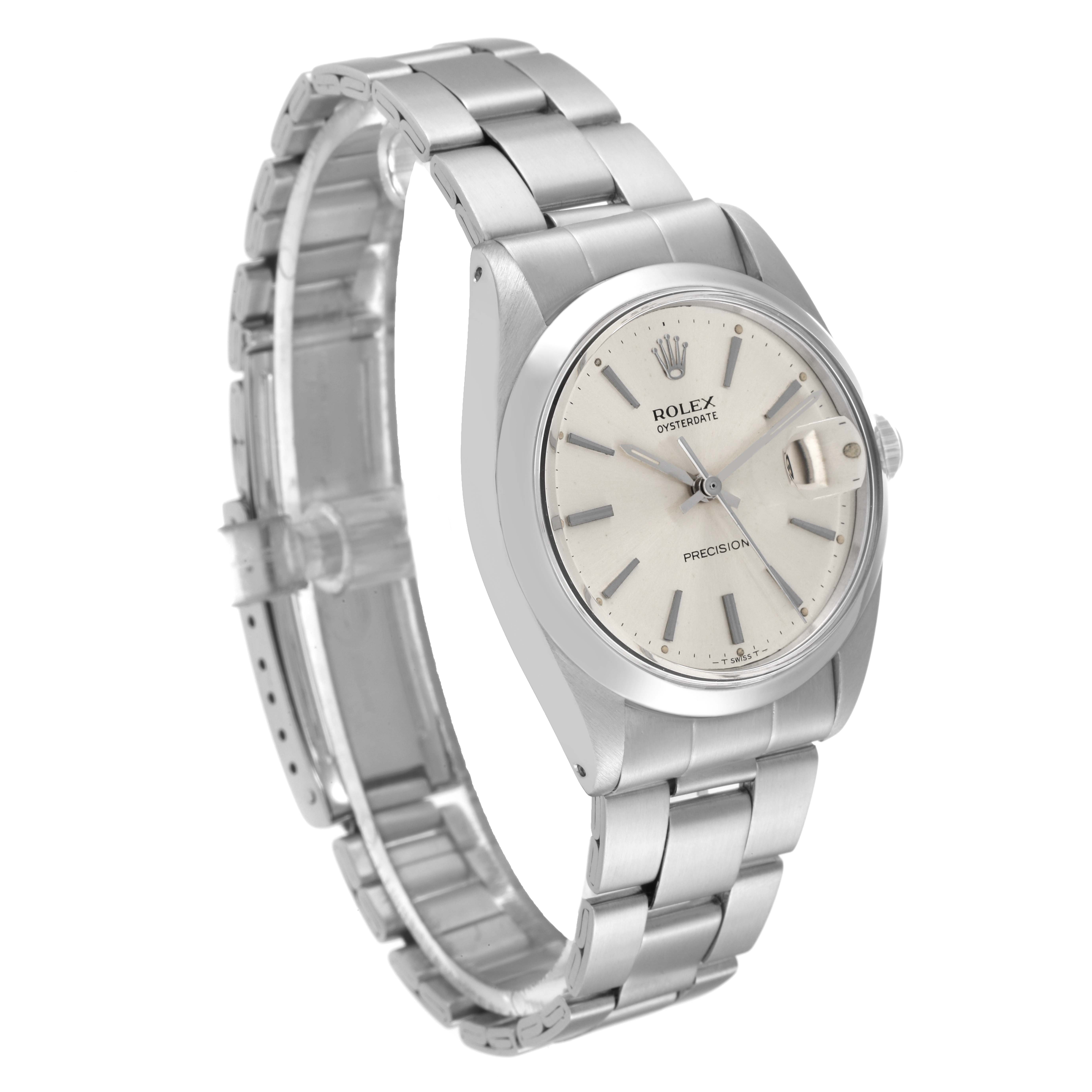 The image shows a Rolex Vintage Collection 6694 Men's Stainless Steel Silver Dial 6694 Men's Stainless Steel Silver Dial watch model viewed from a front and left three-quarter angle.