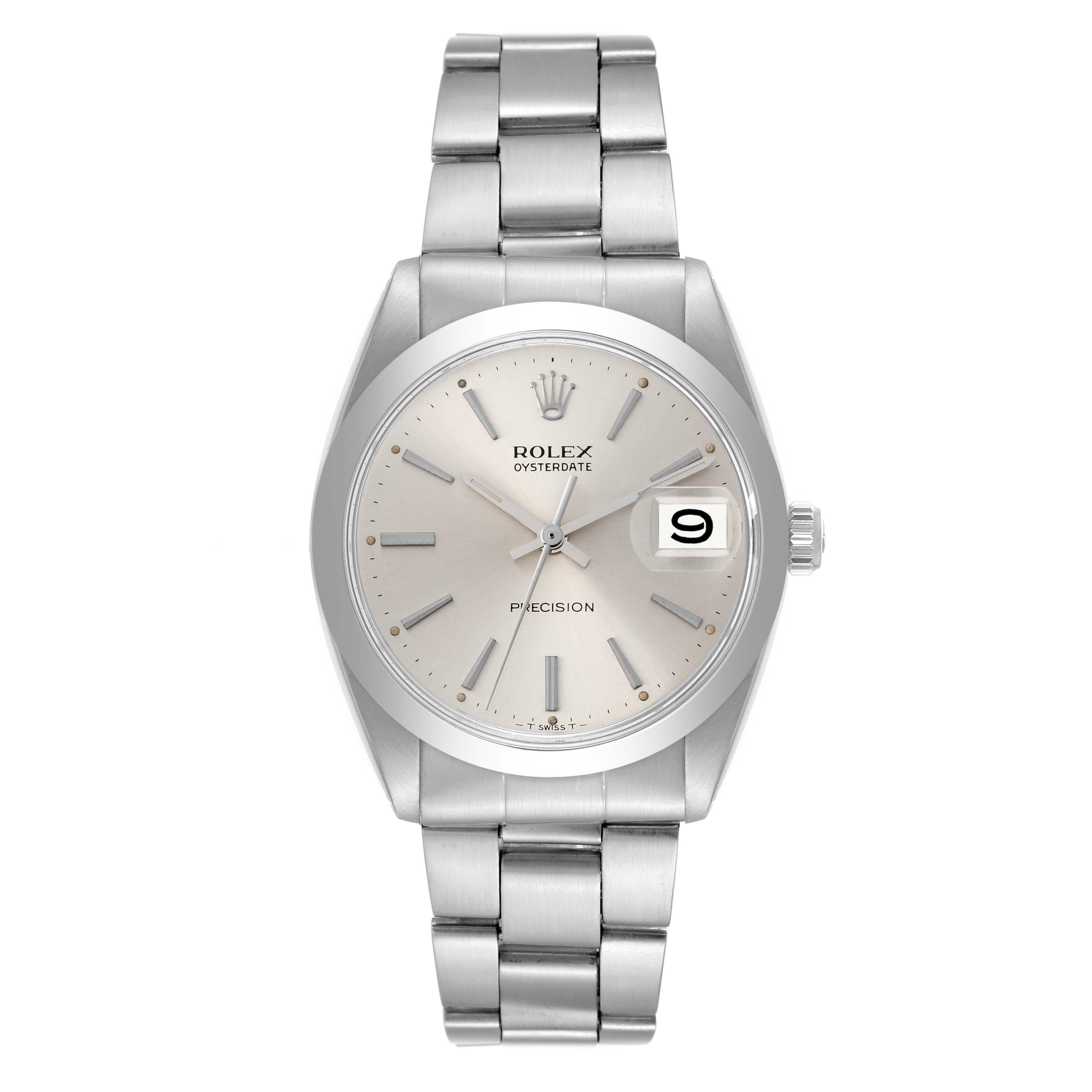 The Rolex Vintage Collection 6694 Men's Stainless Steel Silver Dial 6694 Men's Stainless Steel Silver Dial model is shown from a front angle, displaying its face, bezel, and bracelet.