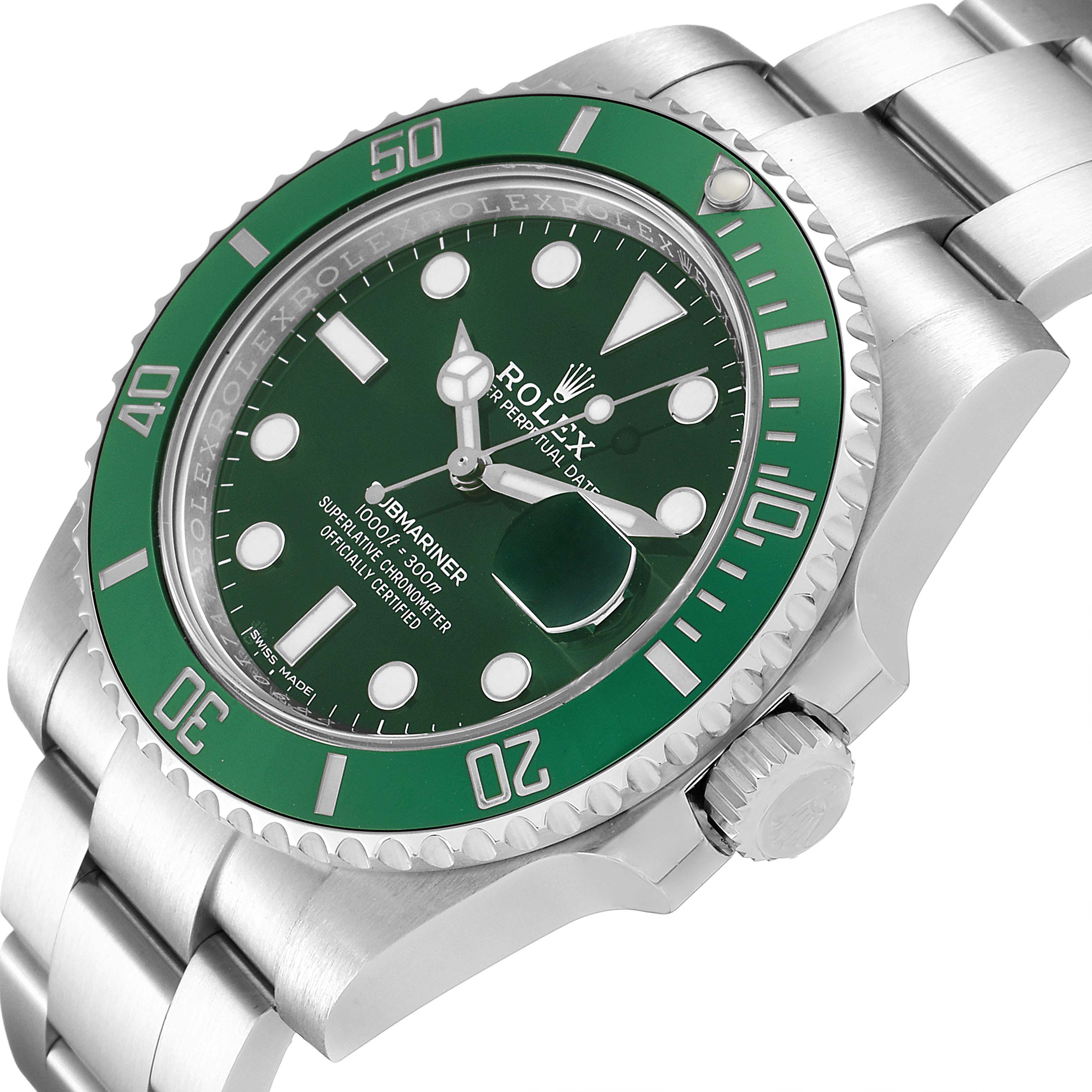 Rolex Submariner Hulk Green Dial Bezel Steel Mens Watch 116610 Box Card ...