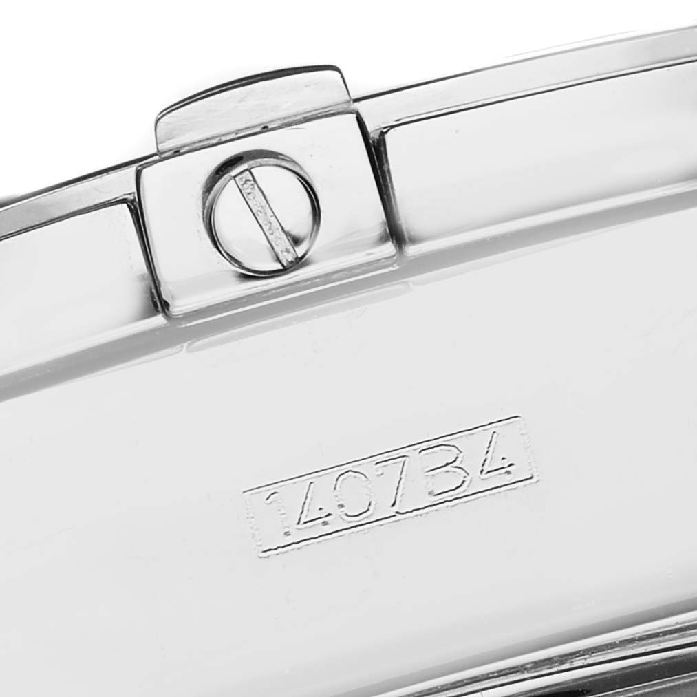 The image shows a close-up of the clasp and part of the strap from the Breitling Chronomat A13356 Men's Stainless Steel Mother of Pearl Dial watch.