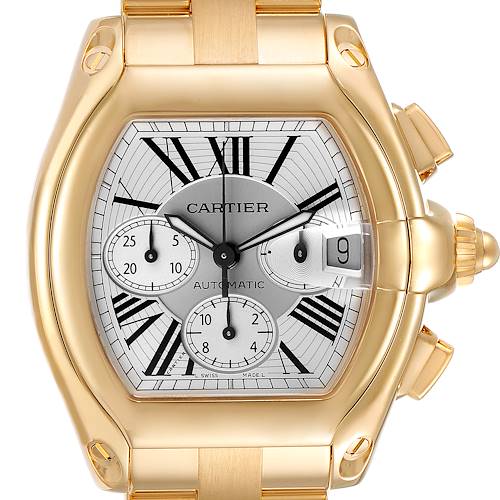 Photo of Cartier Roadster Yellow Gold Chronograph Mens Watch W62021Y2