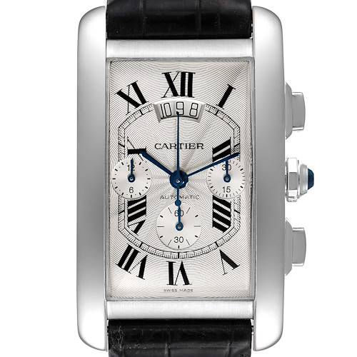 Photo of Cartier Tank Americaine White Gold Chronograph Mens Watch W2609456