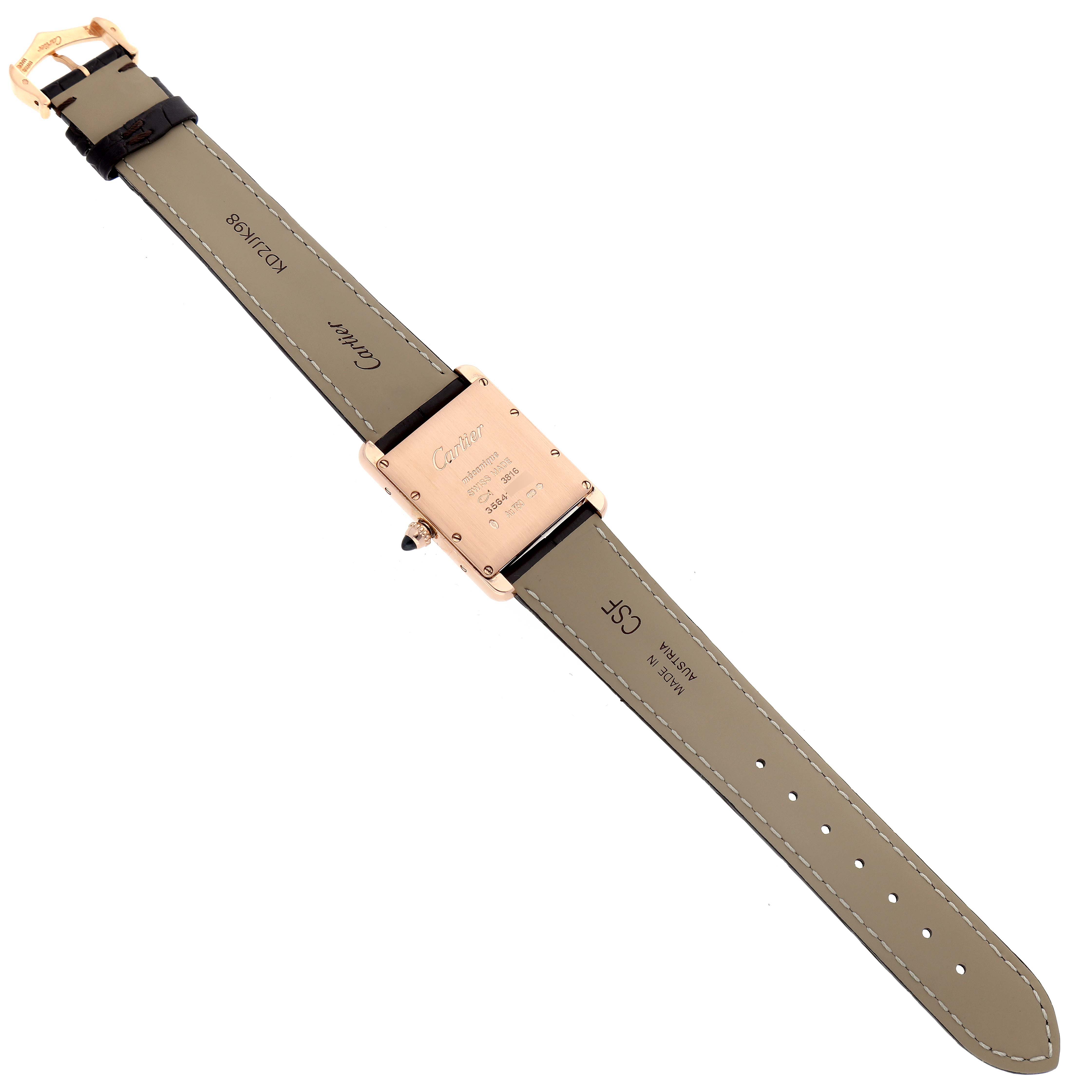 Cartier Tank Louis Rose Gold Mechanical Mens Watch WGTA0011 Card | SwissWatchExpo