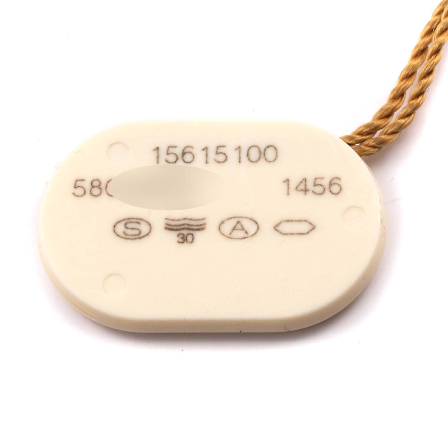 The image shows a tag with serial numbers and symbols for the Omega 1460.79.00 Women's Stainless Steel Mother of Pearl Dial 1460.79.00 Women's Stainless Steel Mother of Pearl Dial Constellation Iris model 1460.79.00.