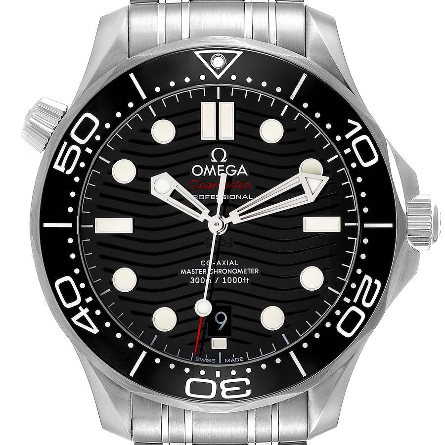 Omega Seamaster Diver 300M Black Dial Steel Mens Watch 210.30.42.20.01.001 SwissWatchExpo