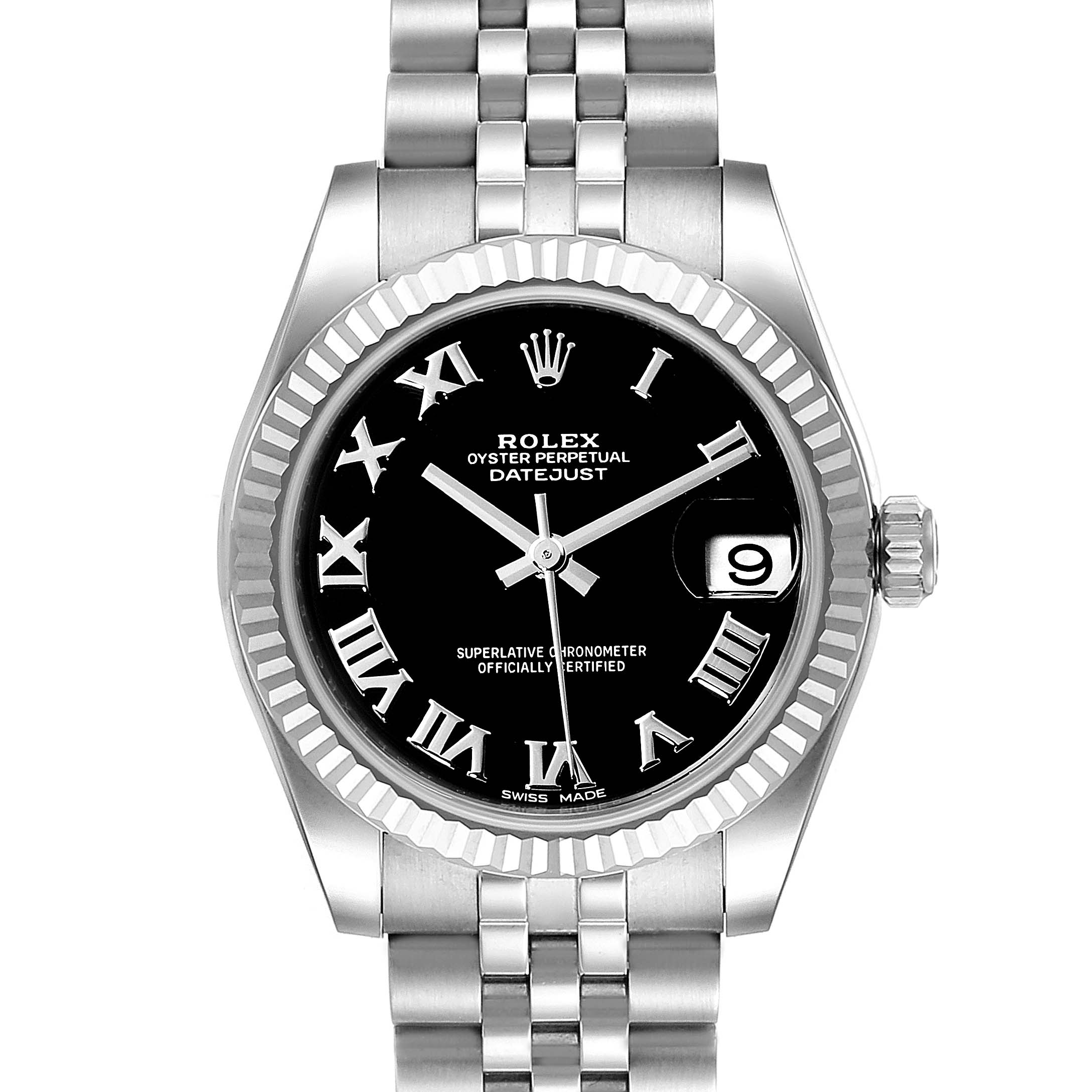 Rolex Datejust Midsize 31 Steel White Gold Ladies Watch 178274 Box ...