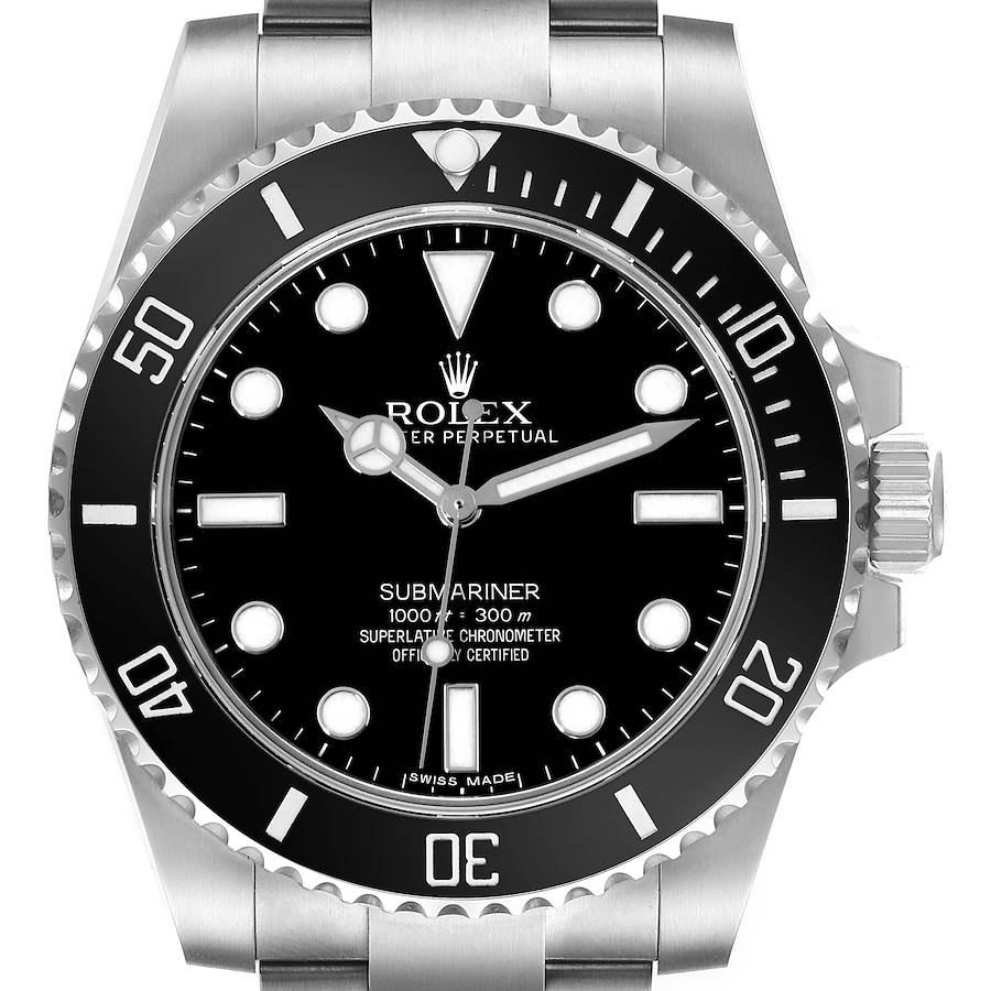 Rolex Submariner Black Dial Ceramic Bezel Steel Mens Watch 114060 Box Card SwissWatchExpo
