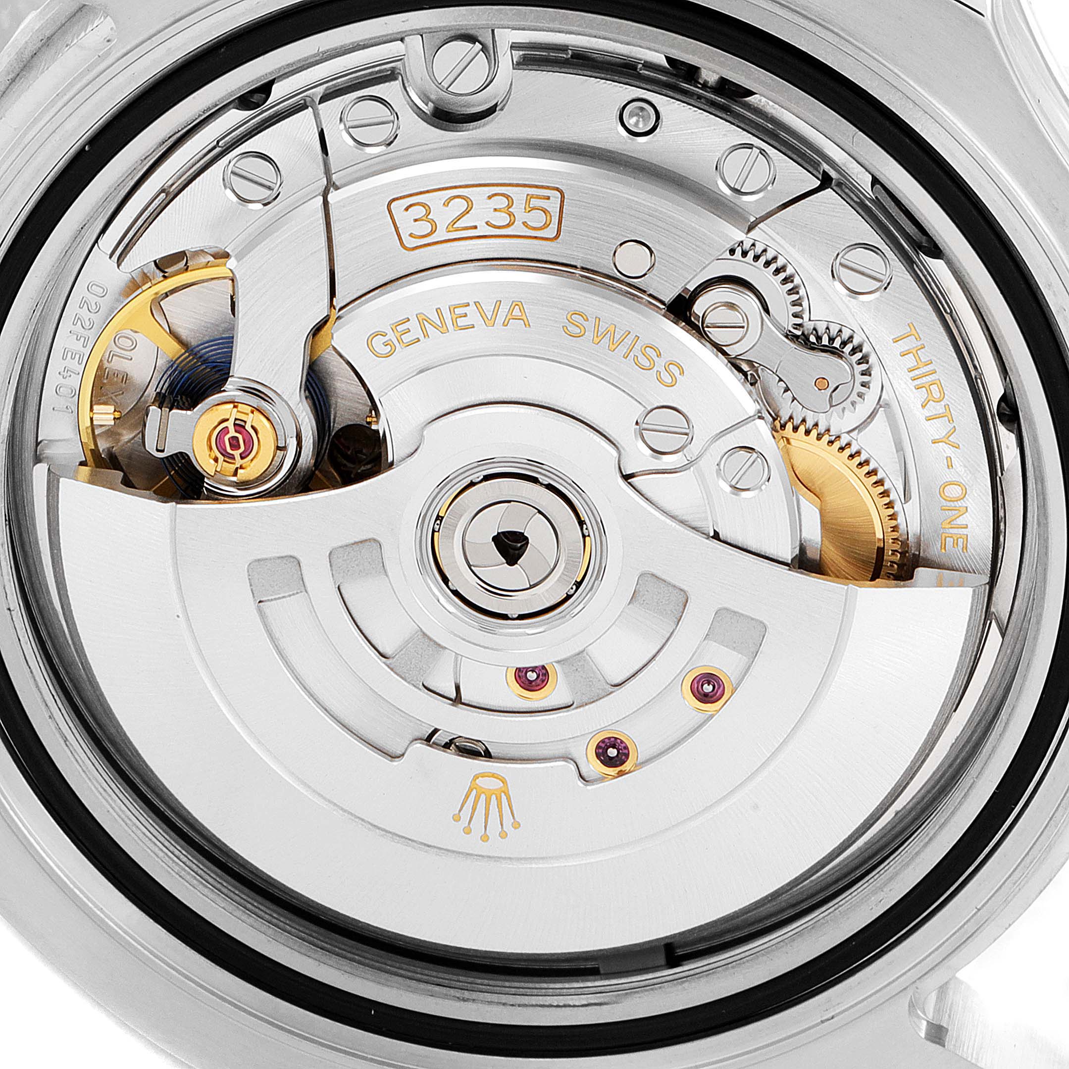 This image shows the mechanical movement parts of a Rolex Yacht-Master 126622 Men's Stainless Steel Blue Dial 126622 Men's Stainless Steel Blue Dial watch, angled to display the intricate internal components.