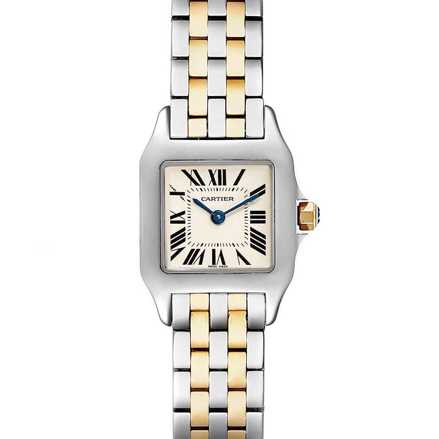 Cartier Santos Demoiselle Steel Yellow Gold Ladies Watch W25066Z6 Box SwissWatchExpo