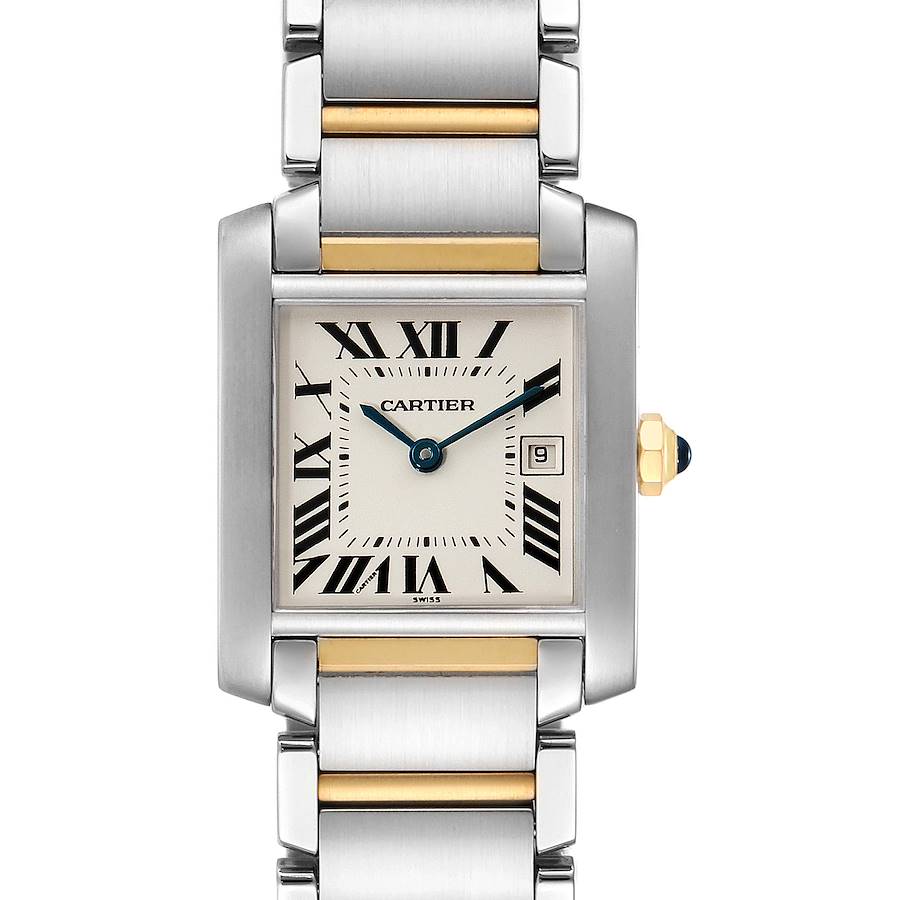 Cartier Tank Francaise Midsize Steel Yellow Gold Ladies Watch W51012Q4 Box SwissWatchExpo