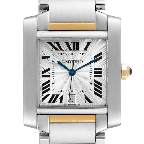 Photo of Cartier Tank Francaise Steel Yellow Gold Large Unisex Watch W51005Q4 Box