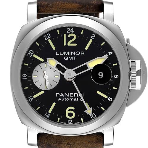 Photo of Panerai Luminor GMT 44mm Automatic Steel Black Dial Mens Watch PAM01088