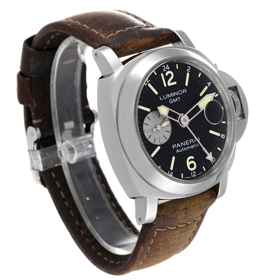 Panerai Luminor GMT 44mm Automatic Steel Black Dial Mens Watch