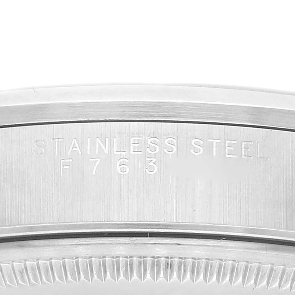 This image displays the side view of a Rolex Air-King 14000 Men's Stainless Steel Silver Dial 14000 Men's Stainless Steel Silver Dial watch case, highlighting the stainless steel material and reference number.