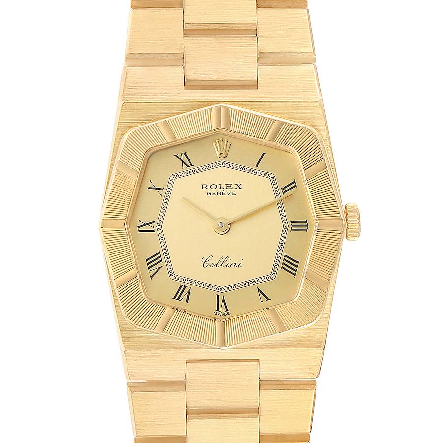 Rolex Cellini 26mm Octagonal 18K Yellow Gold Ladies Watch 4360 SwissWatchExpo