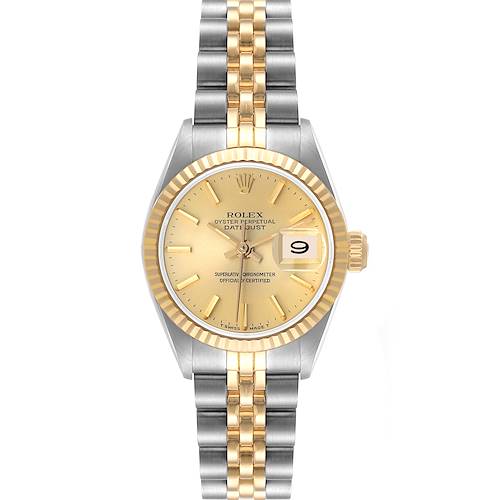 Photo of Rolex Datejust 26mm Steel Yellow Gold Champagne Dial Ladies Watch 69173 Papers
