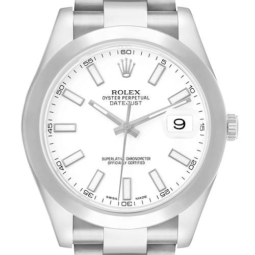 Photo of Rolex Datejust II 41 Steel White Dial Mens Watch 116300