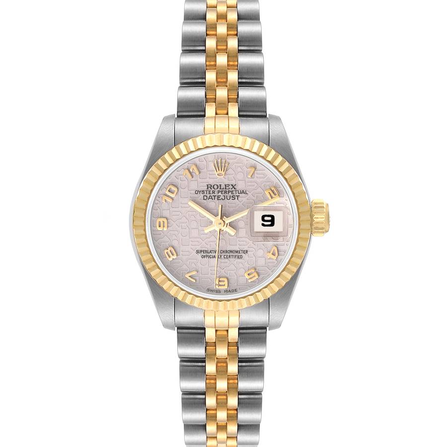 Rolex Datejust Steel Yellow Gold Anniversary Dial Ladies Watch 69173 Box Papers SwissWatchExpo