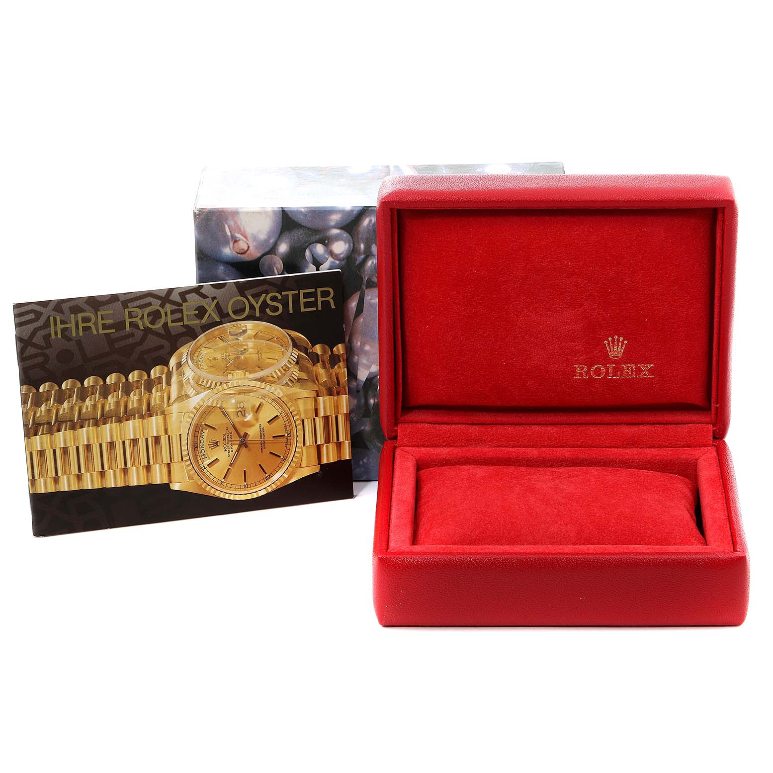 The image shows a Rolex Datejust 69173 Women's Steel and Gold (two tone) Champagne Dial 69173 Women's Steel and Gold (two tone) Champagne Dial model watch box with a brochure and box packaging.