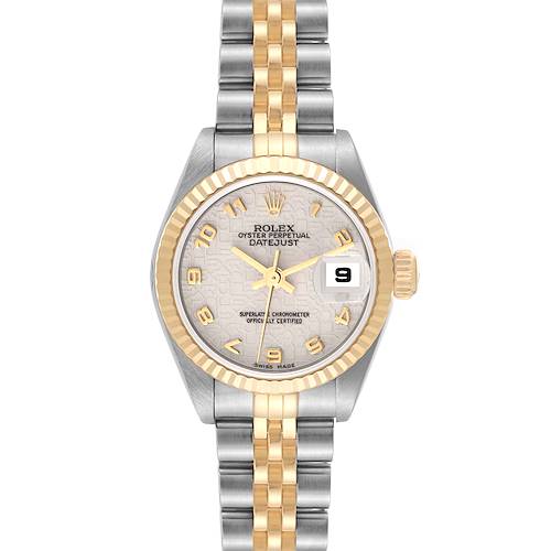 Photo of Rolex Datejust Steel Yellow Gold Ivory Anniversary Dial Ladies Watch 79173