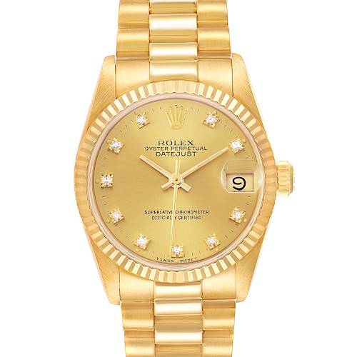 Photo of NOT FOR SALE Rolex President Datejust 31 Midsize Yellow Gold Diamond Ladies Watch 68278 PARTIAL PAYMENT