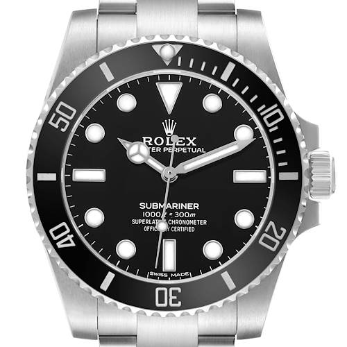 Photo of Rolex Submariner Non-Date Steel Ceramic Bezel Mens Watch 114060 Box Card