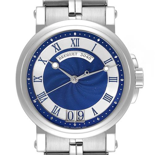 Photo of Breguet Marine Big Date Blue Dial Automatic Steel Mens Watch 5817ST