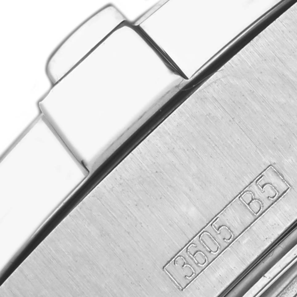 The image shows a close-up of the case and bezel side with a serial number on the Breitling Superocean A1739010/G591-2LT Men
s Stainless Steel Silver Dial A1739010/G591-2LT Men
s Stainless Steel Silver Dial watch.