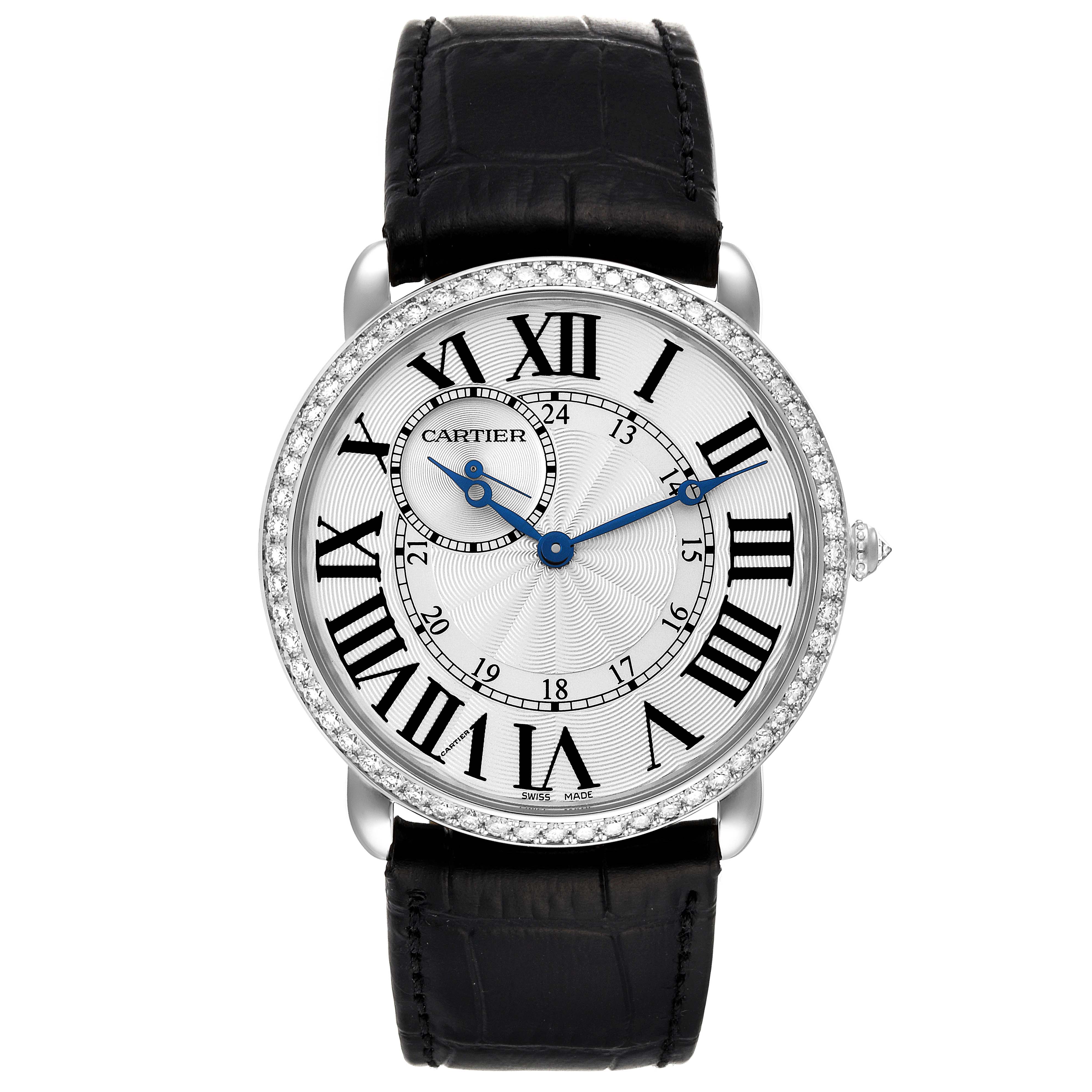 【Cartier新品トレー】 Cartier Baignoire 18K Gold Women's Diamond Watch 4.58ct