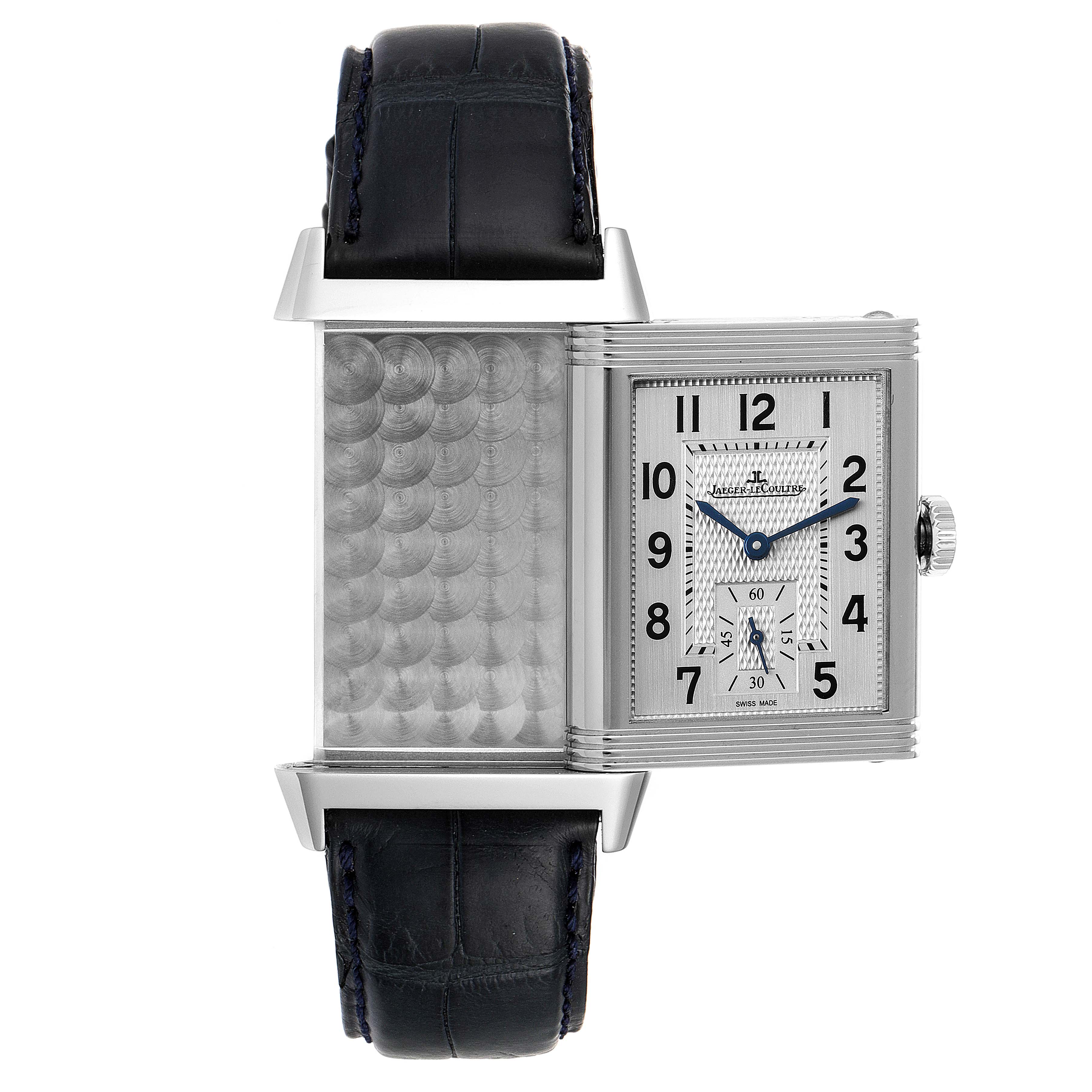 Jaeger LeCoultre Reverso Classic Steel Mens Watch 214.8.62 Q3858520 Box ...