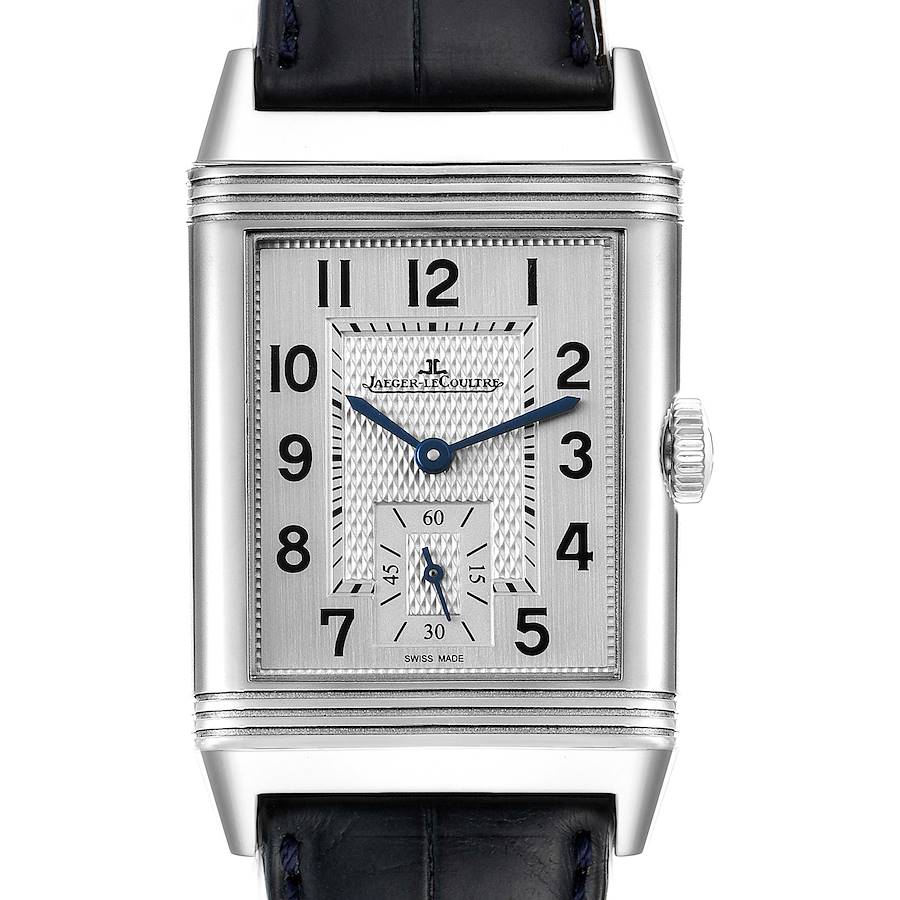 Jaeger LeCoultre Reverso Classic Steel Mens Watch 214.8.62 Q3858520 Box Card SwissWatchExpo